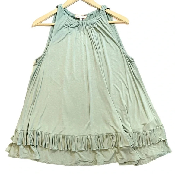 NWT Anthropologie Eri+Ali Ruffle Sleeveless Swing Top - Picture 2 of 5